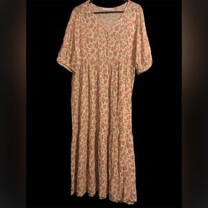 Chris & Carol Orange Sundress with Puff Sleeves